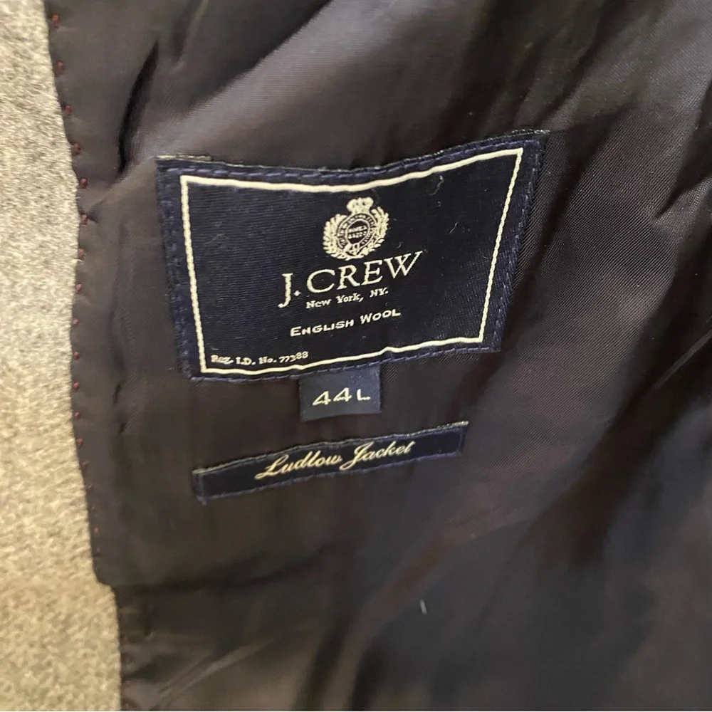 J. Crew Ludlow Jacket Yorkshire Tweed Two‎ Button Sport Coat Grey Men’s Sz 44L